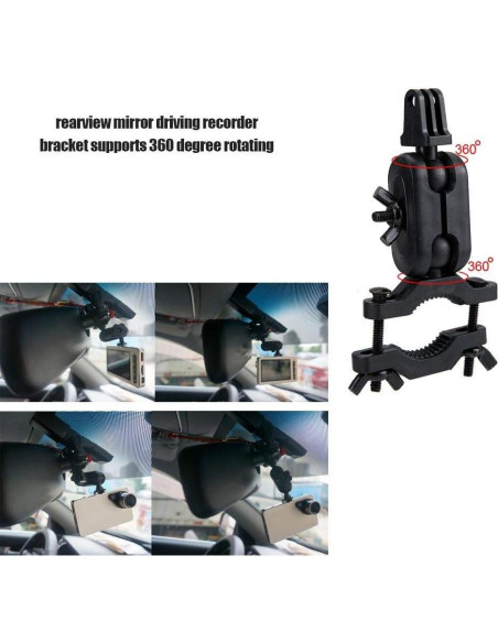 Soporte para cámara de tablero ASHATA 360 ajustable