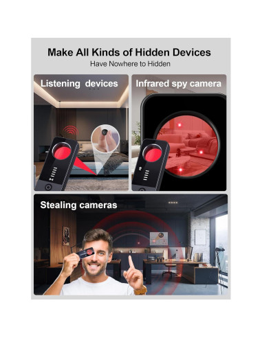 Detector de Cámaras Ocultas y Bugs CountureMode G007 - RF, GPS