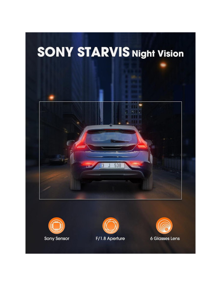 Cámara Dash Kingslim D5 4K con GPS y WiFi - Visión Nocturna