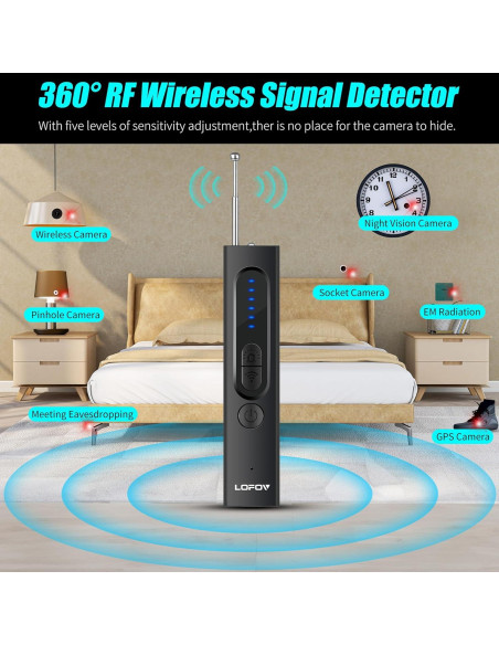 Detector de Cámaras Ocultas LOFOV X13 Inalámbrico Recargable