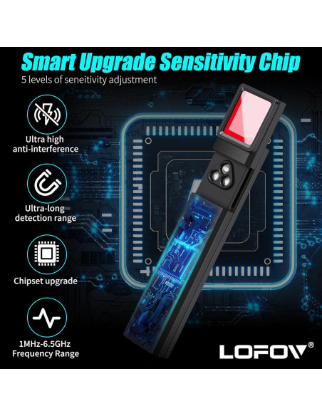 Detector de Cámaras Ocultas LOFOV X13 Inalámbrico Recargable