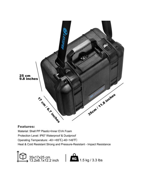 Funda Dura Impermeable Lekufee para GoPro Hero 13/12/11/10/9/8