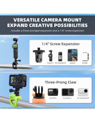 Soporte para Bicicleta BRDRC con Correa para GoPro y Osmo Pocket