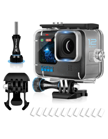 Funda Impermeable para GoPro Hero 13/12/11/10/9 Negra - Buceo 60m