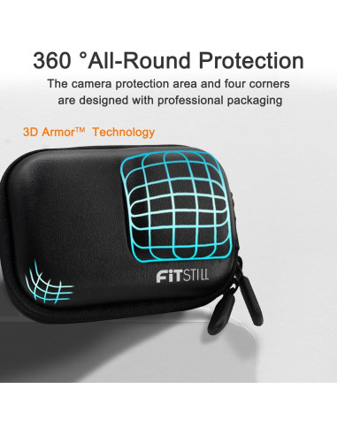 Funda Dura Mini FiTSTILL para DJI Osmo Action 5/4/3 - PU Negra