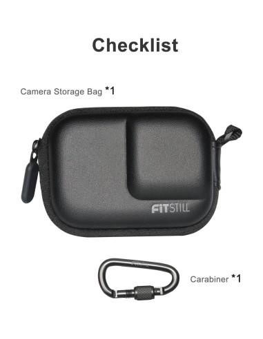 Funda Dura Mini FiTSTILL para DJI Osmo Action 5/4/3 - PU Negra