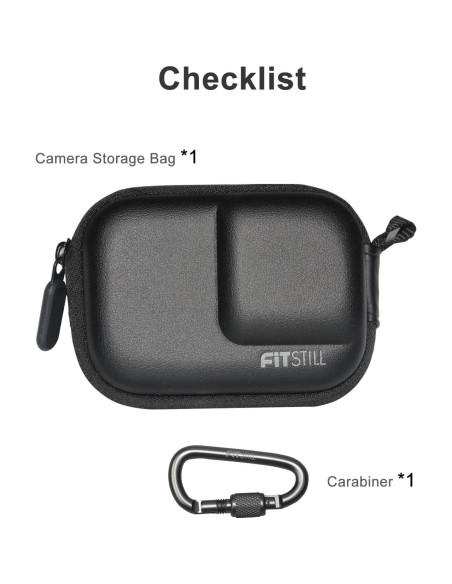 Funda Dura Mini FiTSTILL para DJI Osmo Action 5/4/3 - PU Negra