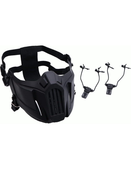 Máscara de Airsoft Yeesport 4546 con Correa Ajustable - Negro