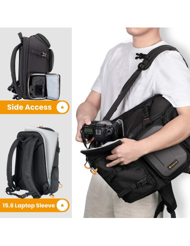 Mochila para Cámara TARION PB-L 14.7L Acceso Lateral Impermeable