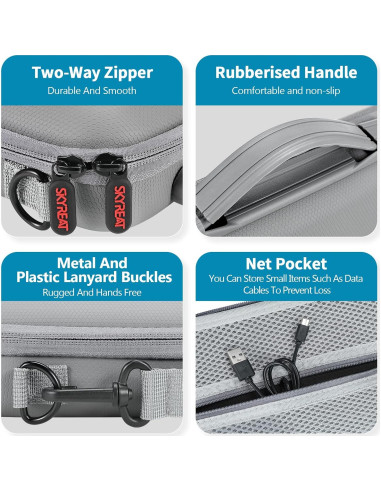 Funda de Cuero PU Skyreat para DJI Osmo Action 3/4/5 - Bolsa de Hombro