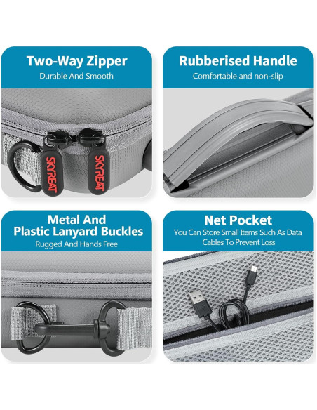 Funda de Cuero PU Skyreat para DJI Osmo Action 3/4/5 - Bolsa de Hombro