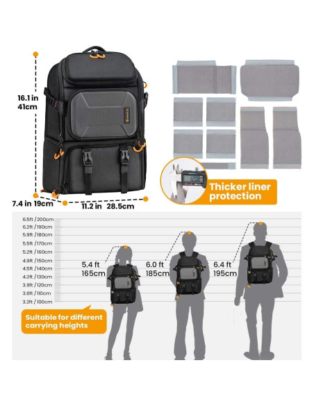 Mochila para Cámara TARION PB-L 14.7L Acceso Lateral Impermeable