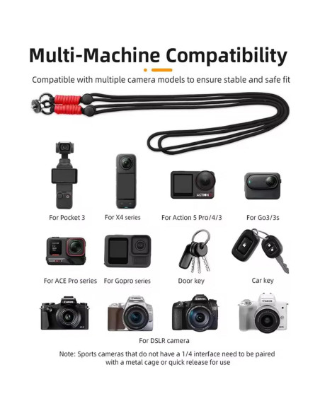 Correa para cámara de acción Honlyn DJI OSMO Pocket 3 123 cm