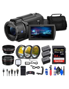 Sony FDR-AX43 Handycam 4K + Tarjeta 64GB + 2 Baterías + Accesorios