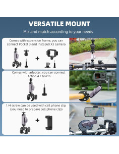 Soporte de Cámara para Bicicleta BRDRC Pocket 3 Aluminio 2