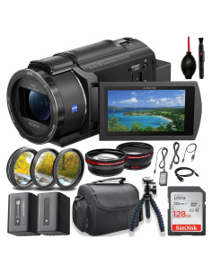 Sony FDR-AX43 Camcorder 4K UHD con 128GB, filtros y batería extra