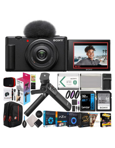 Cámara Vlog Sony ZV-1F/B 4K 20.1MP con Kit ACCVC1