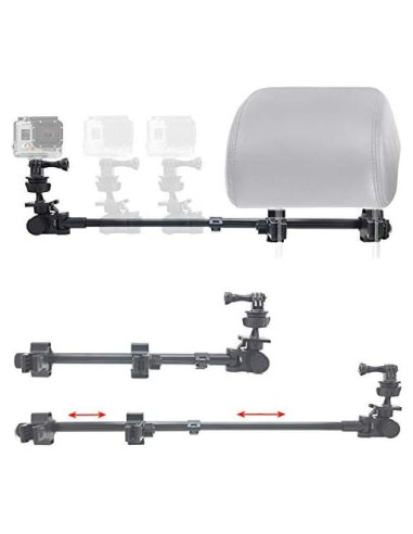 Soporte Telescópico ChargerCity para Reposacabezas GoPro