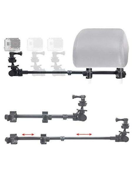 Soporte Telescópico ChargerCity para Reposacabezas GoPro