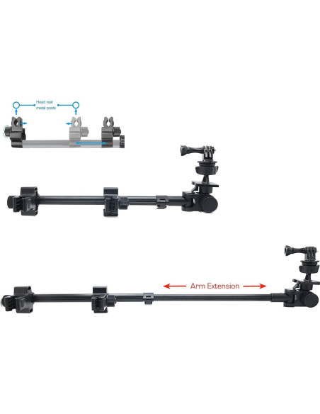 Soporte Telescópico ChargerCity para Reposacabezas GoPro