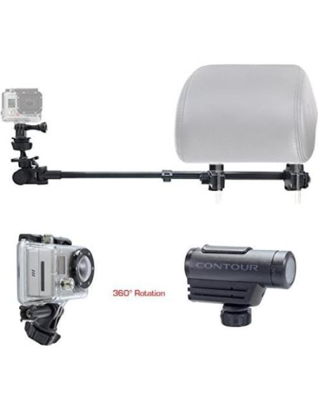 Soporte Telescópico ChargerCity para Reposacabezas GoPro