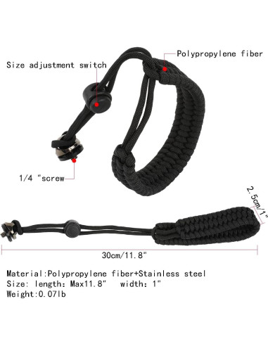 Correa de Muñeca Ajustable Nylon para Cámara DSLR GoPro