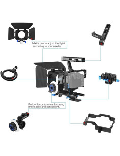 Kit de Jaula para Cámara Andoer C500 con Enfoque y Matte 2