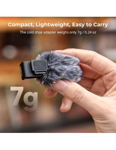 Adaptador de zapata fría SmallRig 3526 con parabrisas para Sony ZV-1F/ZV-E10/ZV-1/ZV-E1/ZV-1 II