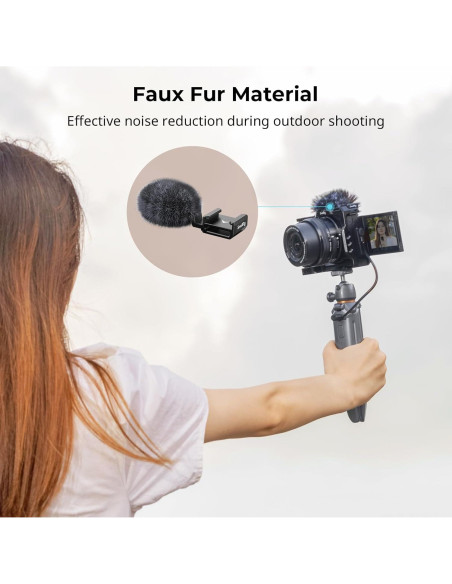 Adaptador de zapata fría SmallRig 3526 con parabrisas para Sony ZV-1F/ZV-E10/ZV-1/ZV-E1/ZV-1 II