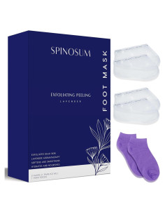 Mascarilla Exfoliante para Pies SPINOSUM - 2 Pares, Aloe Vera
