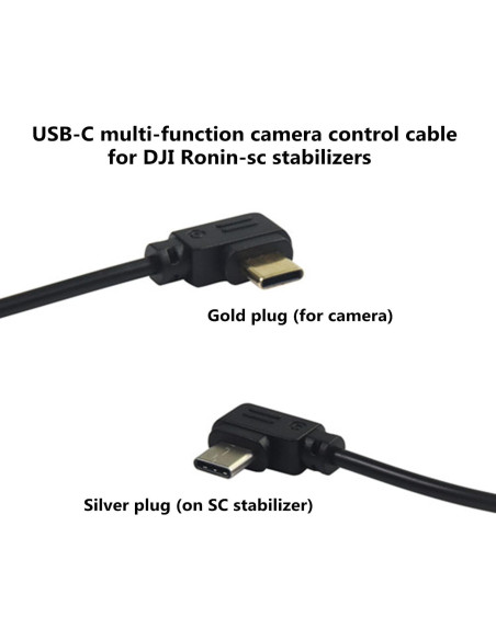 Cable de Control de Cámara USB-C para DJI Ronin-SC 35cm