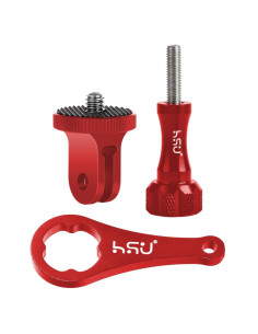 Adaptador de Montaje de Trípode HSU 1/4"-20 Aluminio Rojo