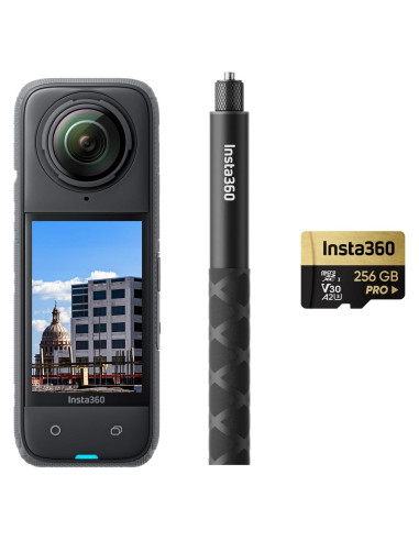 Cámara 360 Insta360 X4 - Video 8K, Foto 72MP, Paquete