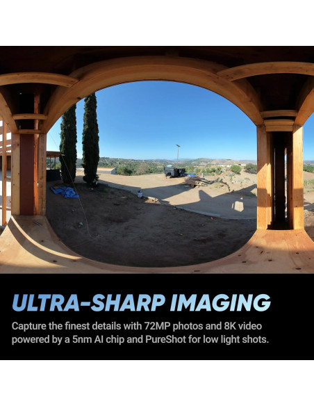 Cámara 360 Insta360 X4 - Video 8K, Foto 72MP, Paquete