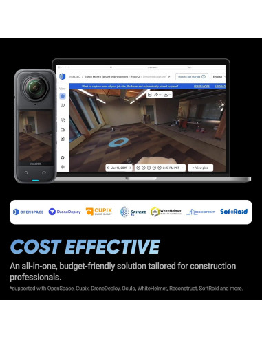 Cámara 360 Insta360 X4 - Video 8K, Foto 72MP, Paquete