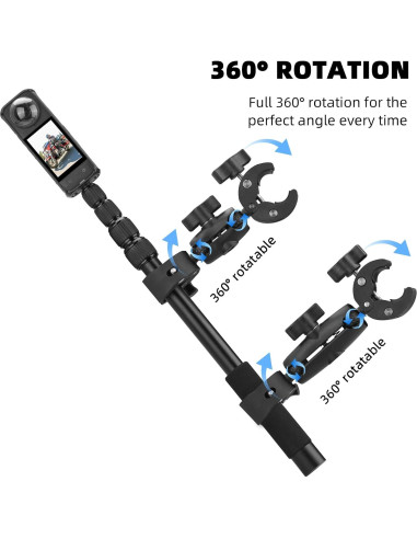 Soporte para Motocicleta BRDRC con Palo de Selfie 1.5m