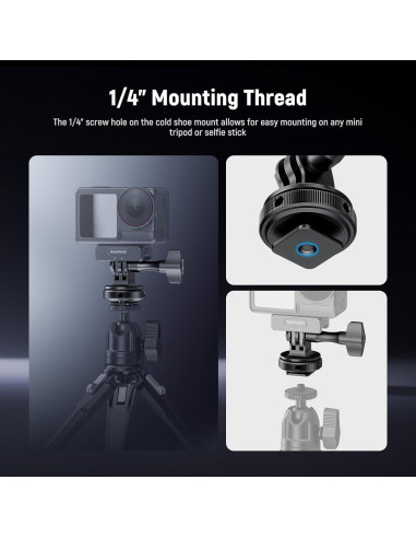 Adaptador de Montaje en Zapata Fría NEEWER GP-63 para Cámaras de Acción