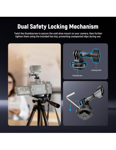 Adaptador de Montaje en Zapata Fría NEEWER GP-63 para Cámaras de Acción