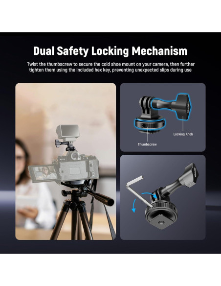 Adaptador de Montaje en Zapata Fría NEEWER GP-63 para Cámaras de Acción