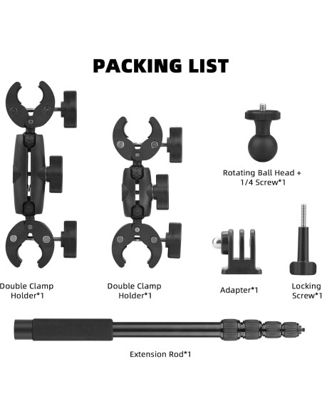 Soporte para Motocicleta BRDRC con Palo de Selfie 1.5m