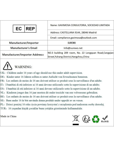 Funda Impermeable Grande SUREWO para GoPro y Accesorios