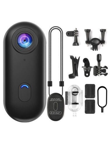 Cámara de Acción Mini 4K Dahocamgo Negra con Estuche Impermeable