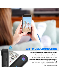 Cámara de Acción Mini 4K Dahocamgo Negra con Estuche Impermeable 2