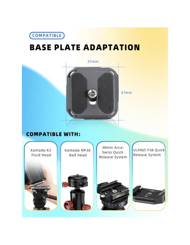 Adaptador de Montaje en Trípode IFOOTAGE Q38-SP para Cámara de Acción