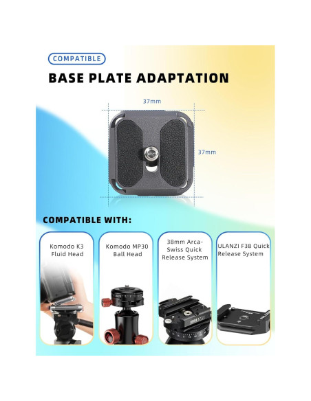 Adaptador de Montaje en Trípode IFOOTAGE Q38-SP para Cámara de Acción