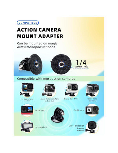 Adaptador de Montaje en Trípode IFOOTAGE Q38-SP para Cámara de Acción