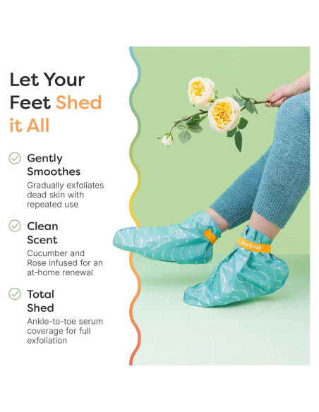 Máscara Exfoliante para Pies ZenToes - Urea y Niacinamida, 1 Par