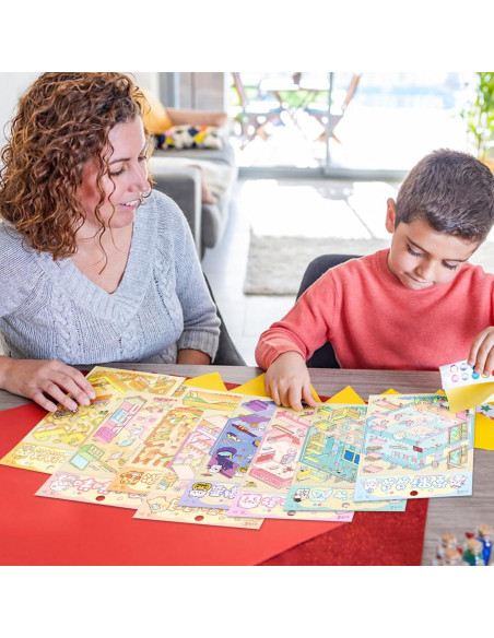 Stickers 3D Genérico Multicolor Reutilizables 8 Conjuntos