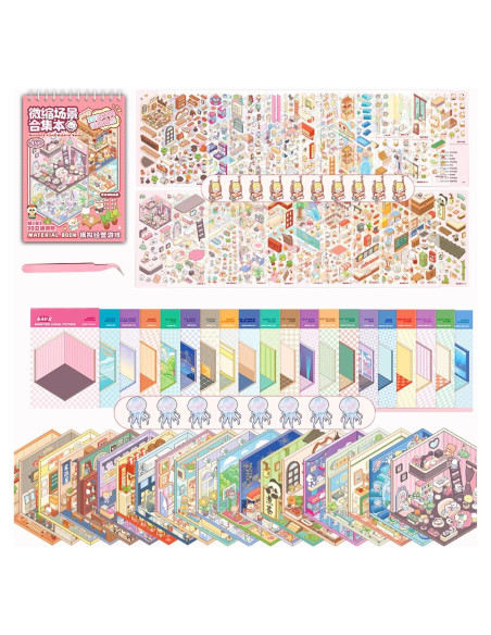 Stickers 3D WUUPCKY para Crear Escenas de Animales - 20 Piezas