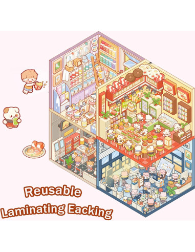 Stickers 3D WUUPCKY para Crear Escenas de Animales - 20 Piezas